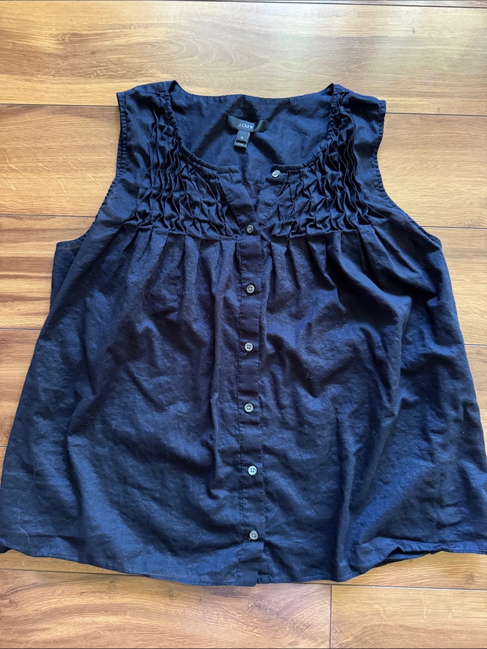 J.Crew Navy Cotton Blouse L